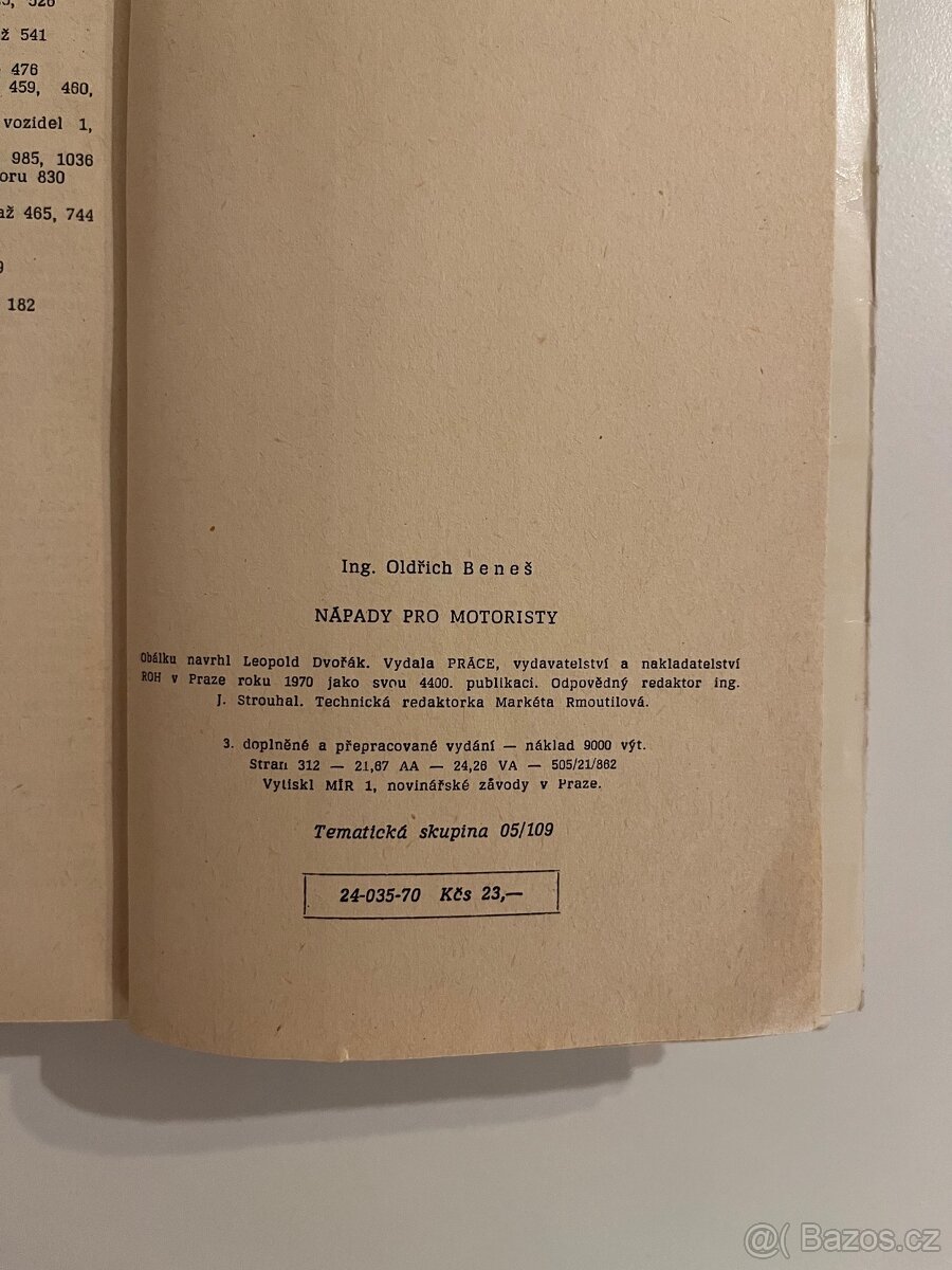 Nápady pro motoristy - O. Beneš - 4