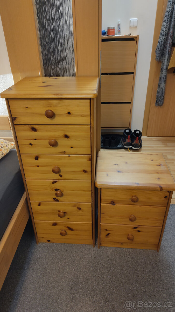 dřevěný psací stůl a šuplíky - 4