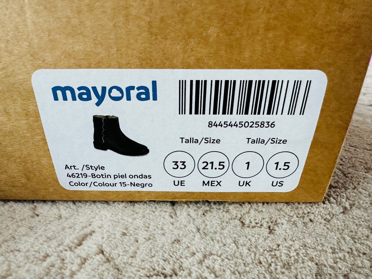 MAYORAL černé dívčí kozačky vel. 33, nové - 4