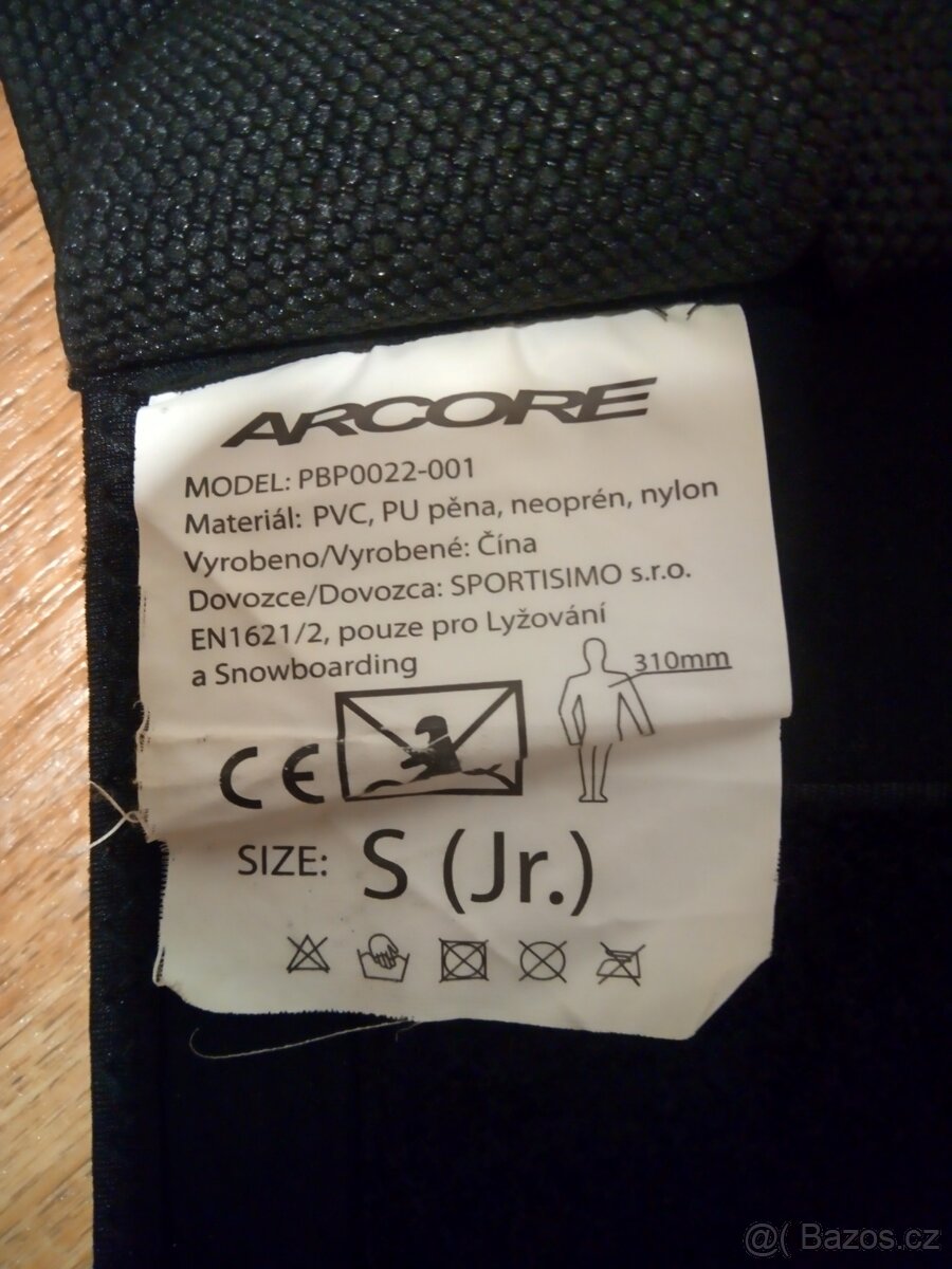 Prodám dětský chránič páteře (páteřák). Vel.S - 4