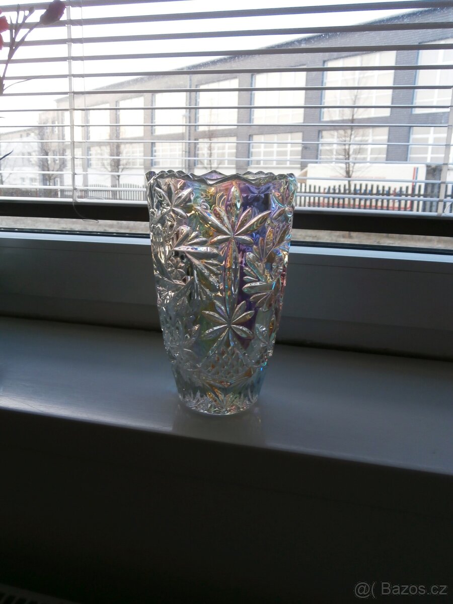 LUXUSNÍ VÁZA KOVOVÝ LESK. - 4