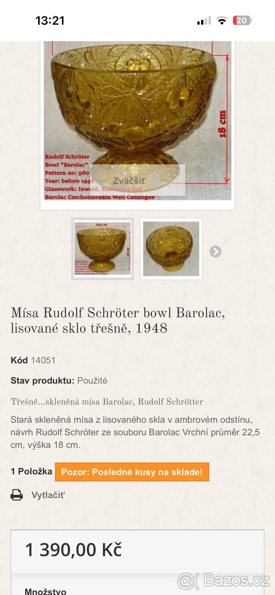 Skleněná mísa Barolac - 4