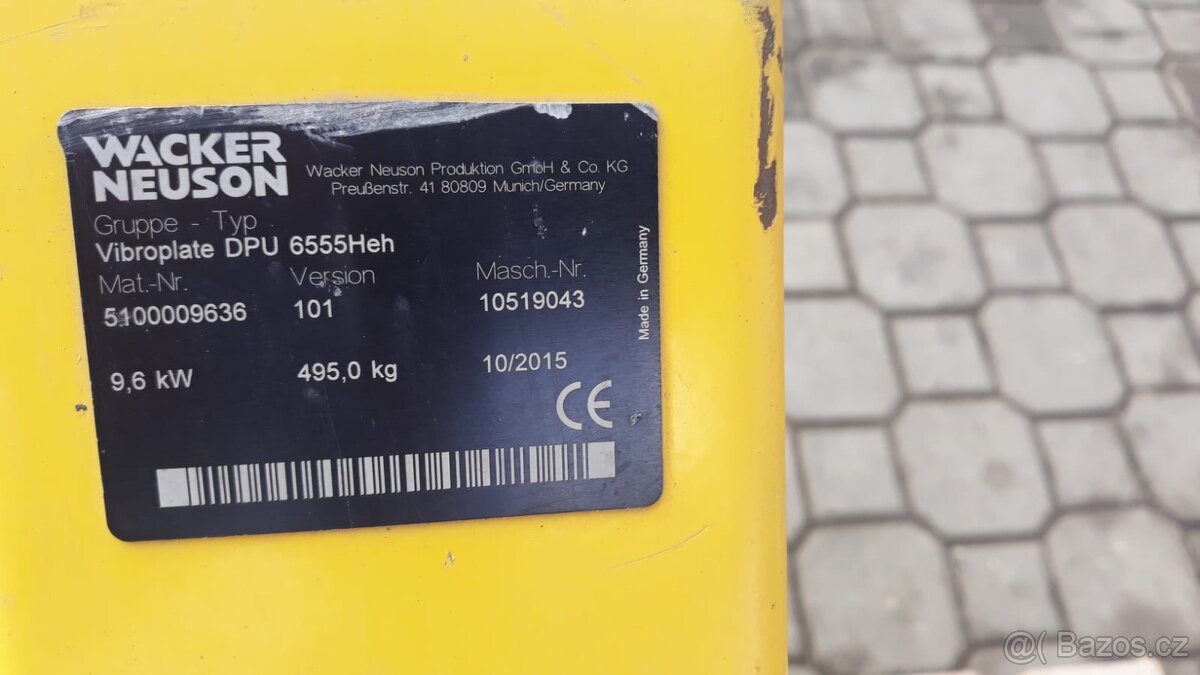 WACKER NEUSON DPU 6555 vibrační deska 500KG - 4