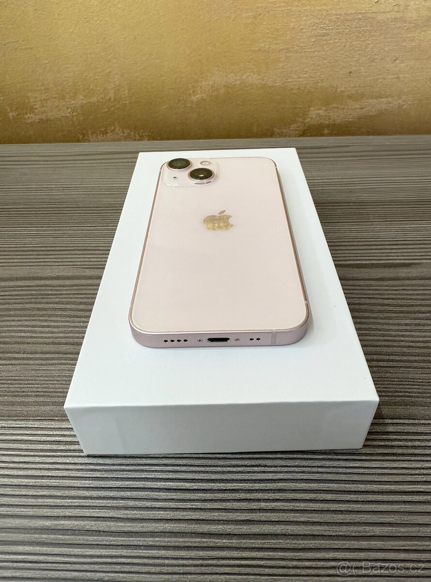Apple iPhone 13 mini 128GB růžový, baterie 100% - 4