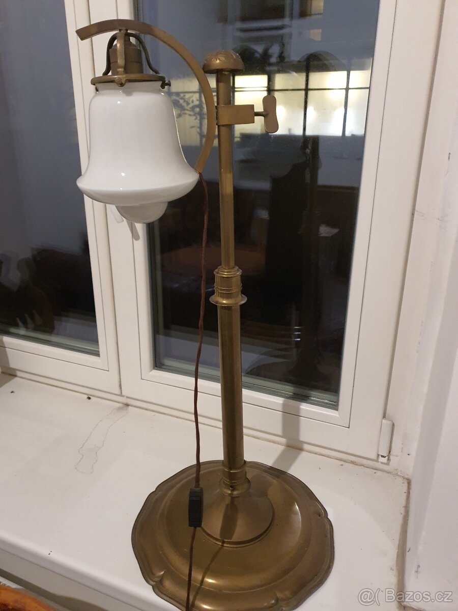 Stará mosazná lampa funkční - 4