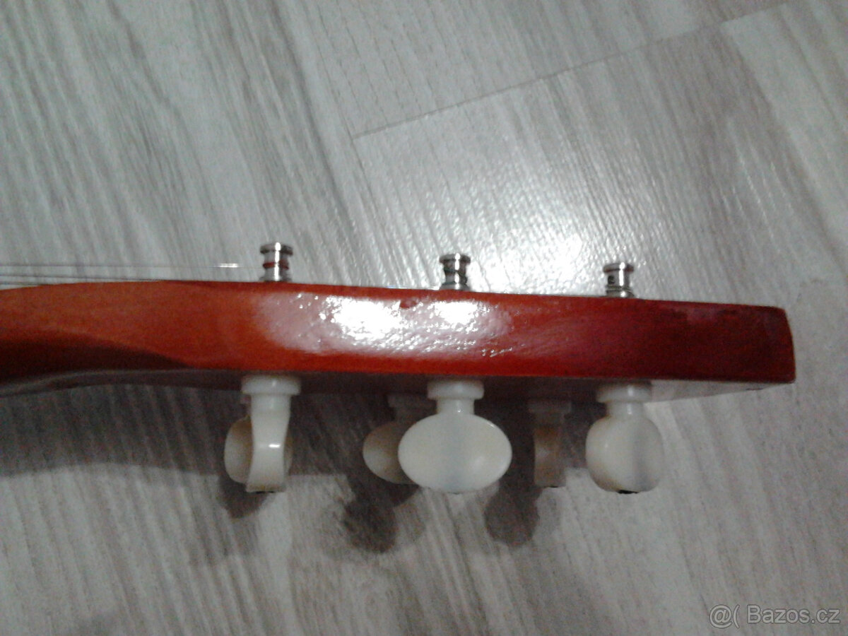 Nová dětská akustická kytara-žlutohnědá-63cm - 4