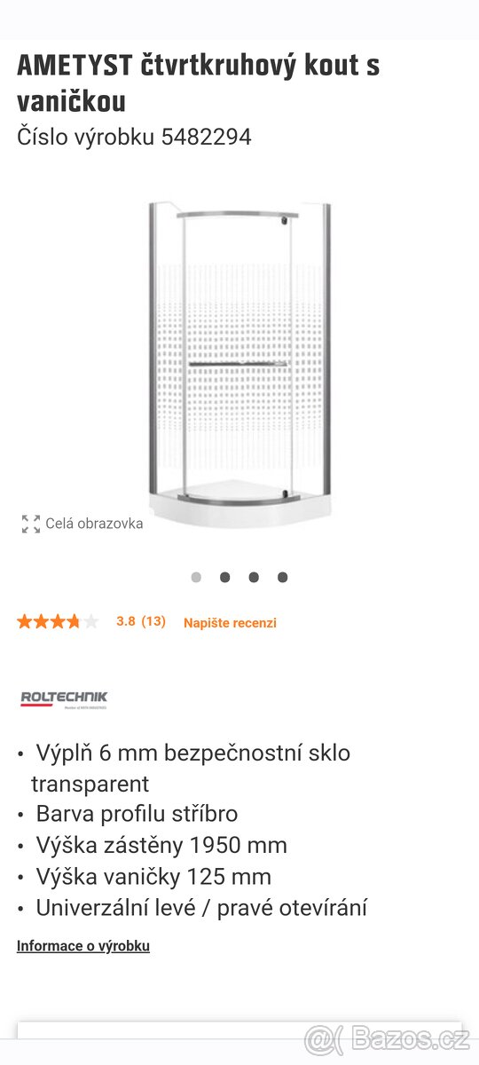 Sprchový kout rohový - 4