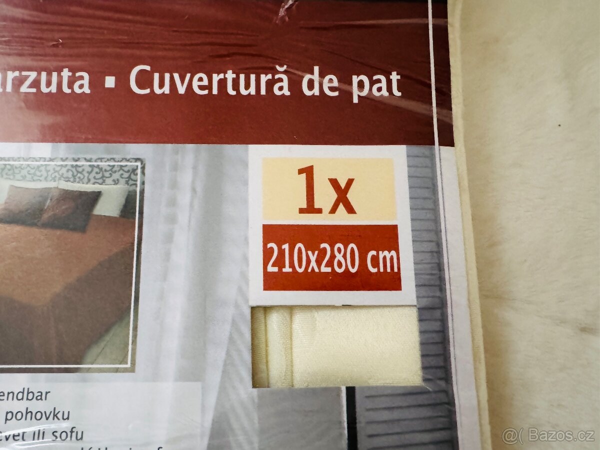 Krémový přehoz/ubrus 210x280cm - 4