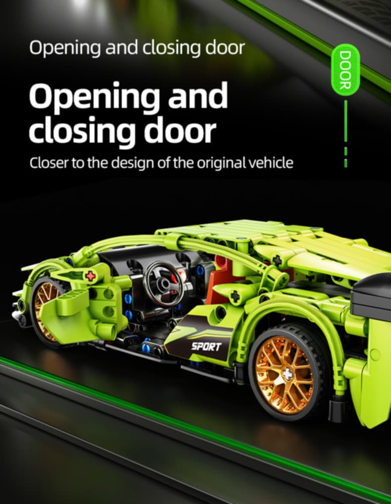 NOVÁ stavebnice závodní auto 452 dílků - 4