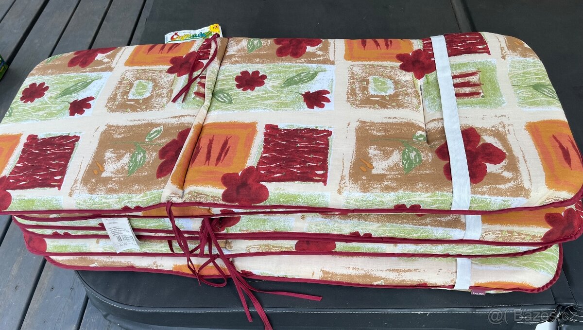 Zahradní polstry na křeslo-Doppler 117x48x5 nepouzivane - 4