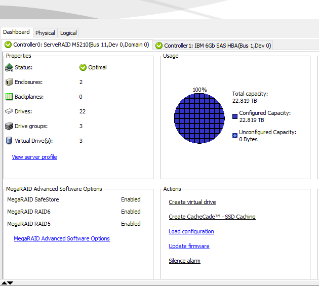 Server Lenovo x3500 M5, 64GB DDR4, 20TB SAS raid - 4