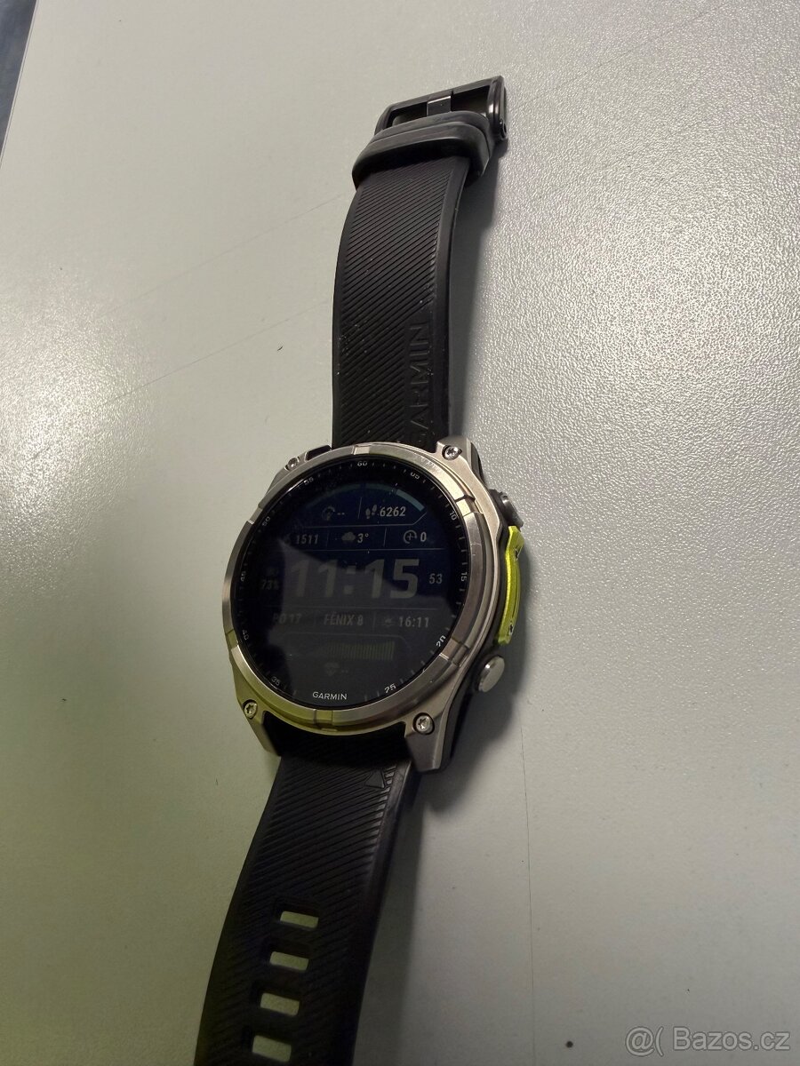 Garmin Fenix 8 47mm Sapphire Solar Titanium Yellow/Graphite - 4