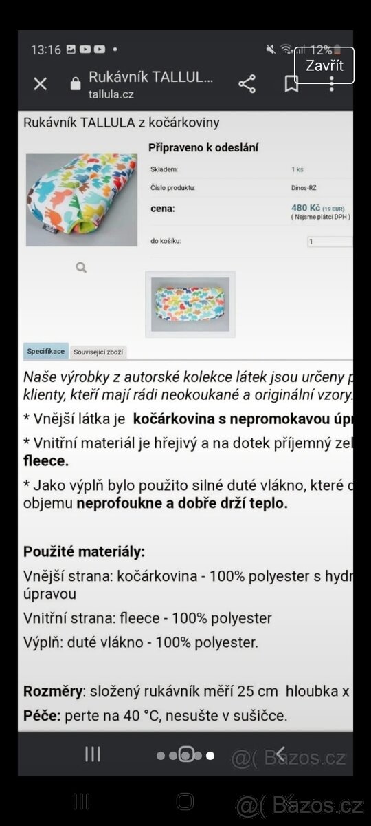 Zimní fusak s rukávníkem Tallula - 4