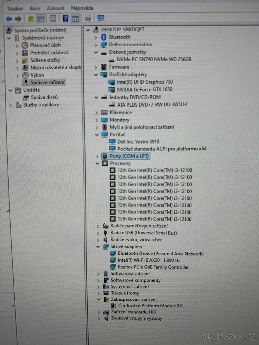 Dell Vostro 3910 MT i3 8GB 256GB GTX 1650 DVD WiFi W11P - 4