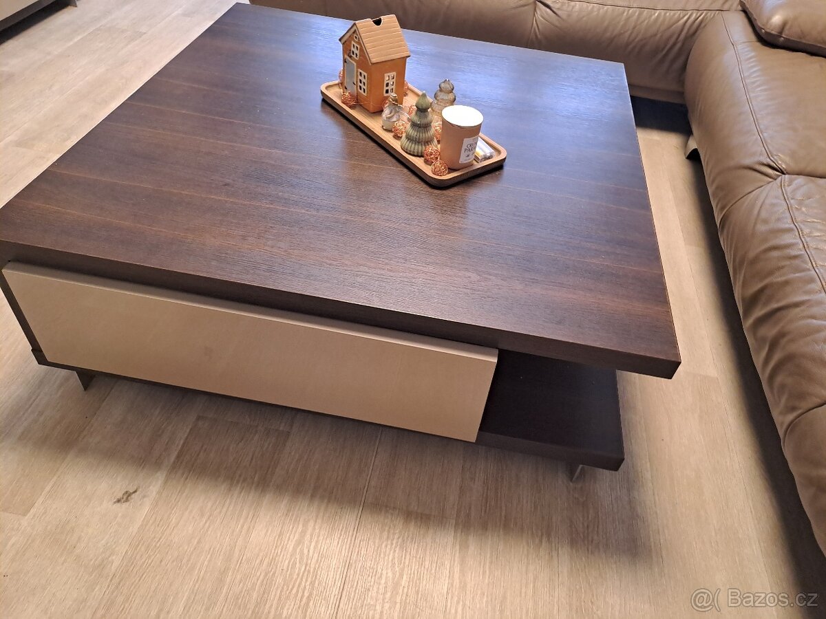 Kožená sedací souprava s konferenčním stolkem - 4