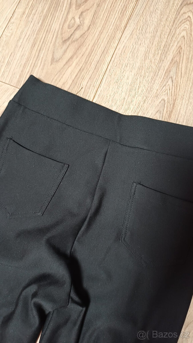 Nové černé kalhoty/legíny S - 4