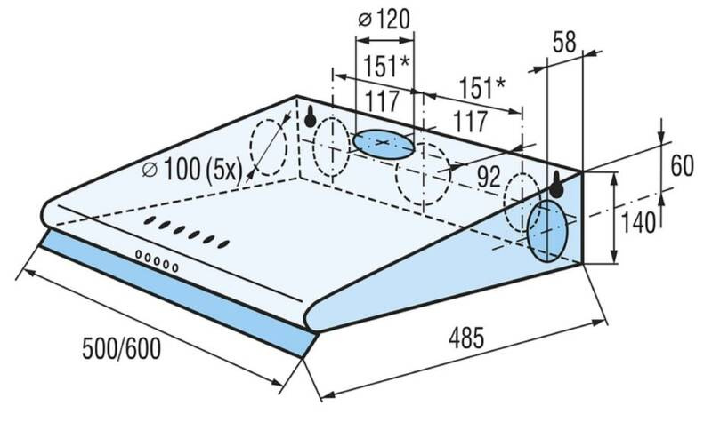 Odsavač par Mora Premium OP 640 W bílý - 4
