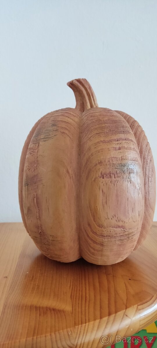 Dřevěná Dýně DEKORACE - 4