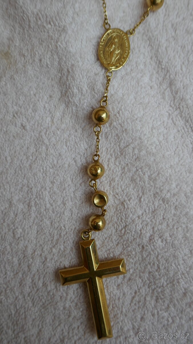 ZLATÝ RŮŽENEC 36.8G//76CM - 4