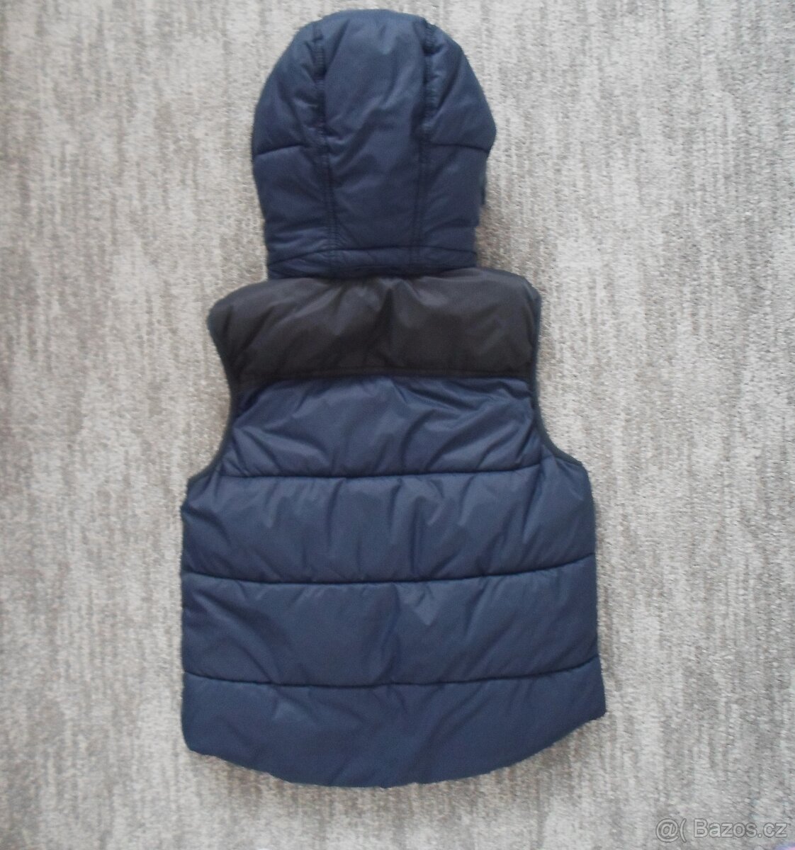 Modrá zateplená vesta vestička H&M - 146, 152 - 4