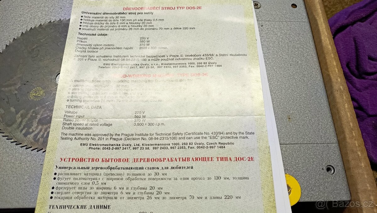 Dřevoobráběcí stroj DOS-5 - 4