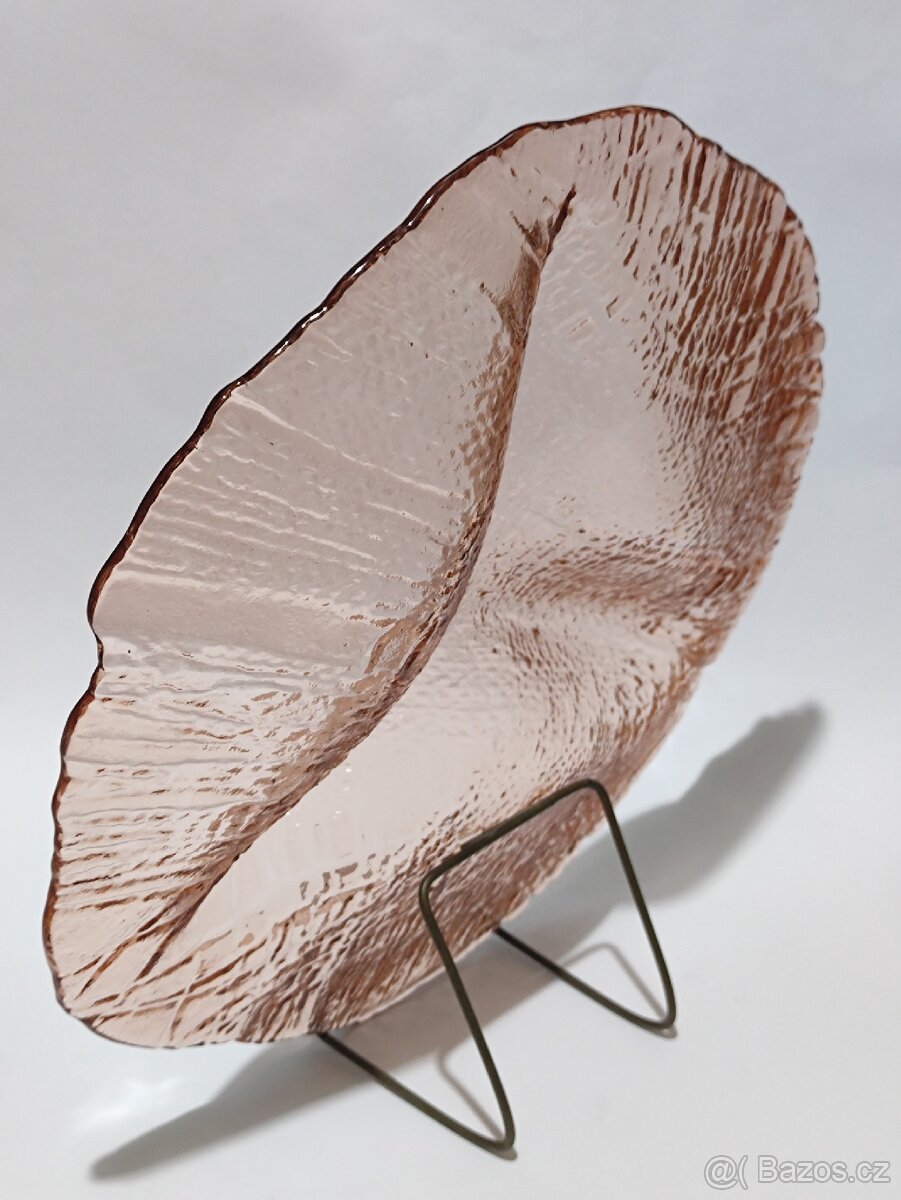 Pavel Pánek, tác, talíř, sklo vzor ,Juta', 30cm, pošta 79.- - 4