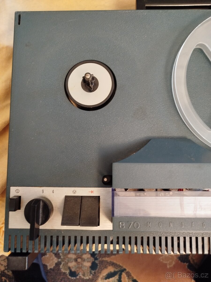 Kotoučový magnetofon Tesla B70 v atypickém petrolejovém odst - 4