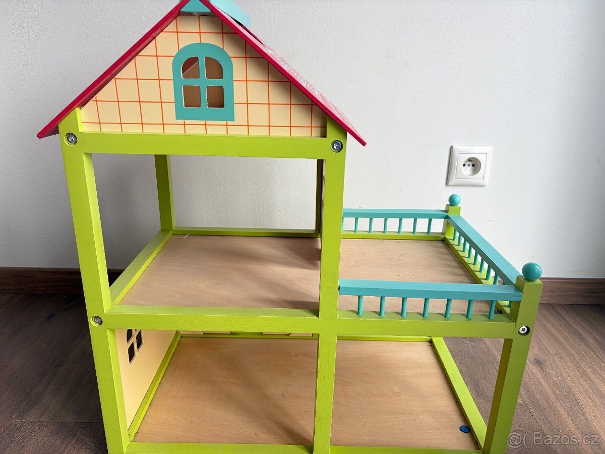 Dětský dřevěný domeček včetně vybavení - 4
