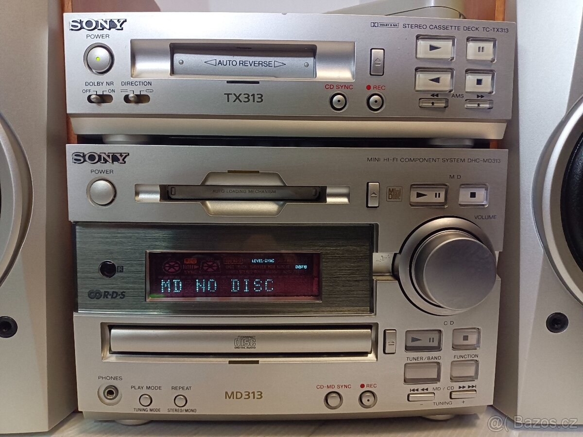 SONY věž TX-313 + MD313 dva díly, Minidisc,CDrádio,tape deck - 4