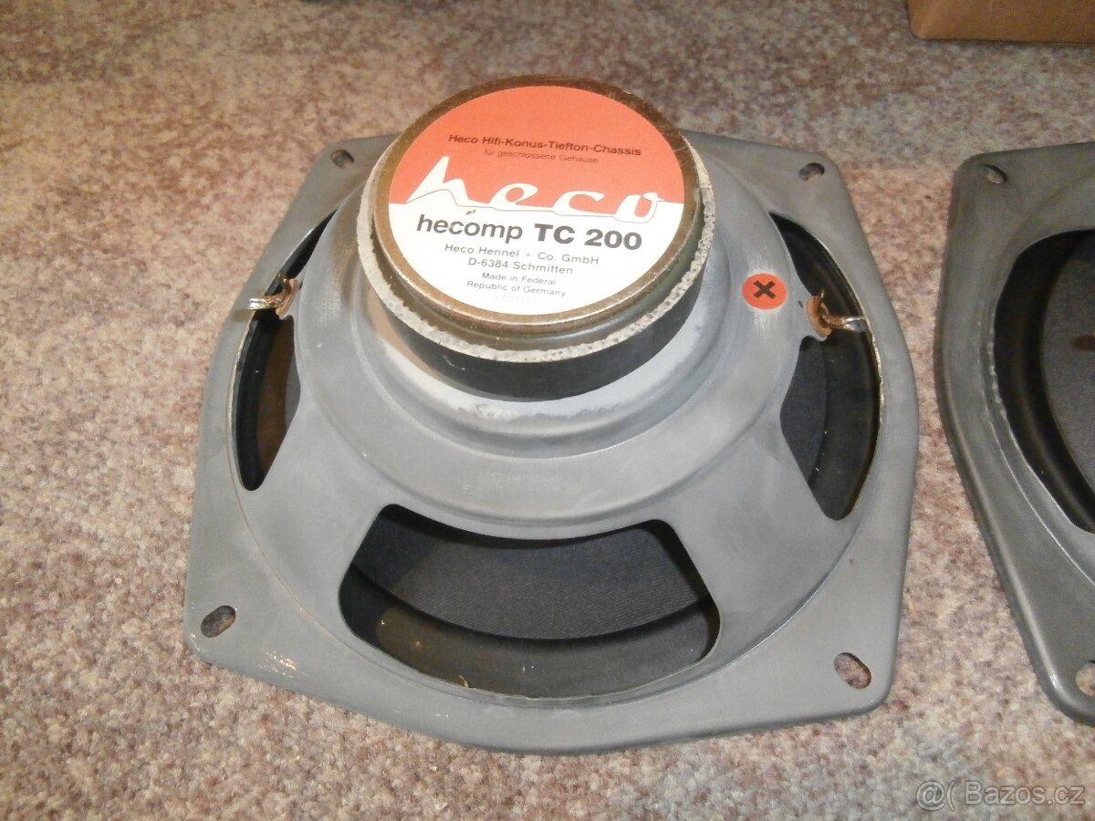 basové repro HECO 20cm,4 ohm - 4