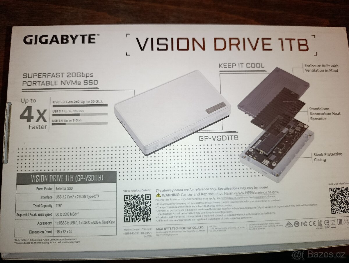Externí SSD disk Gigabyte VISION DRIVE 1TB (GP-VSD1TB) - 4