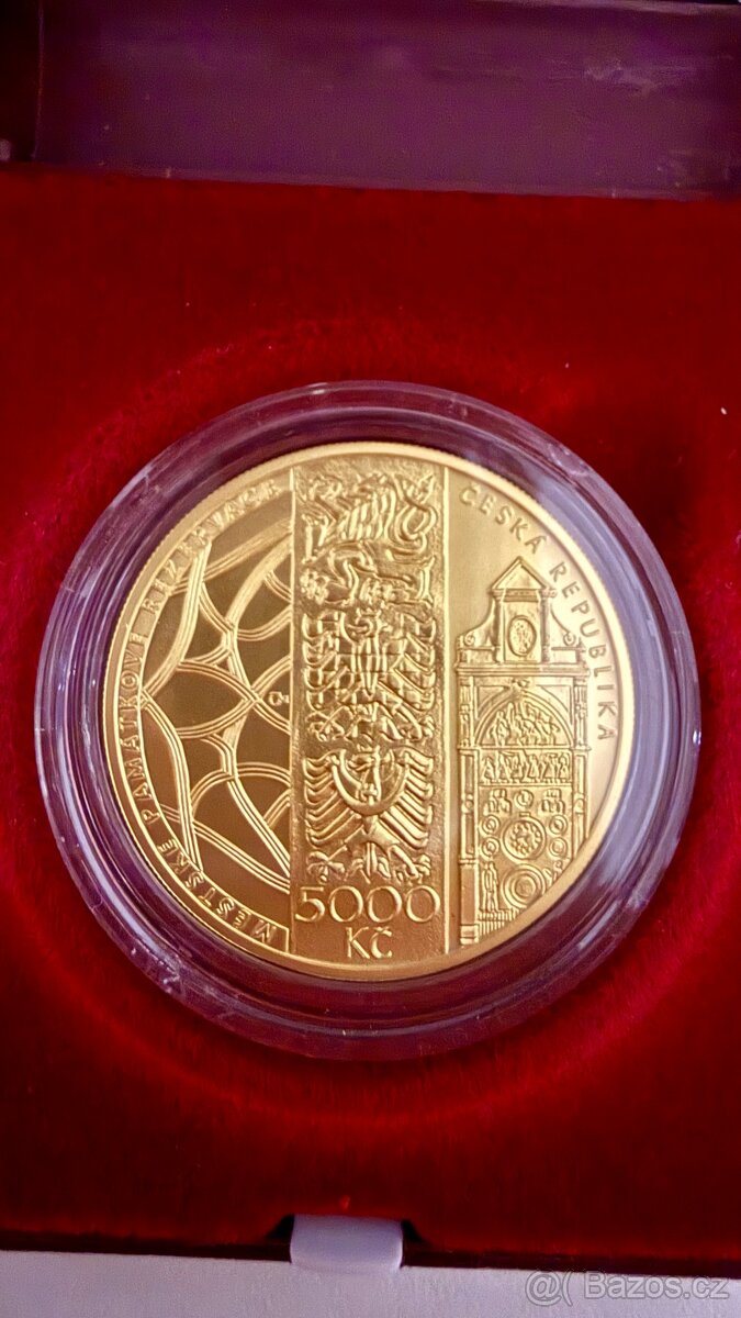 🥇 Zlatá mince ČNB 5000 Kč Město Olomouc B.K. - 4