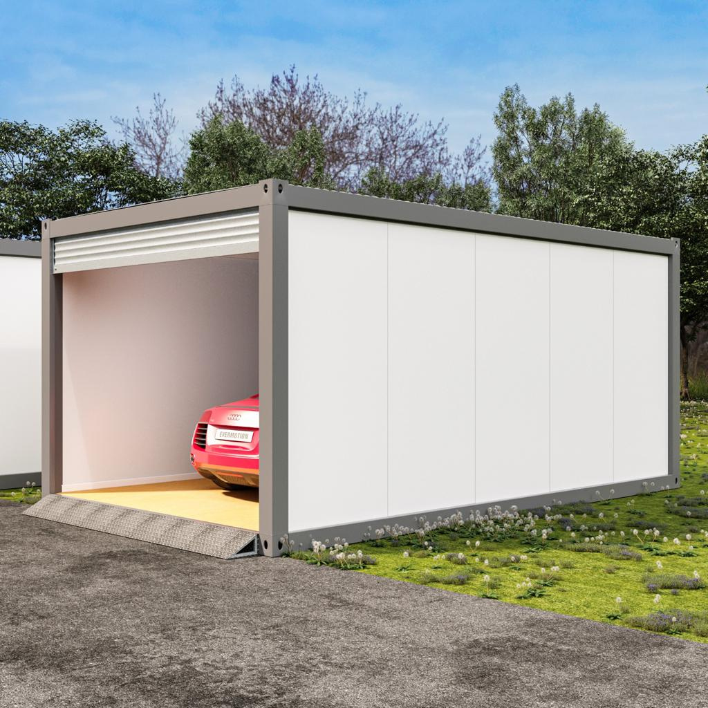 Garáž z kontejneru s el. vraty o rozměru 3x6 - 4