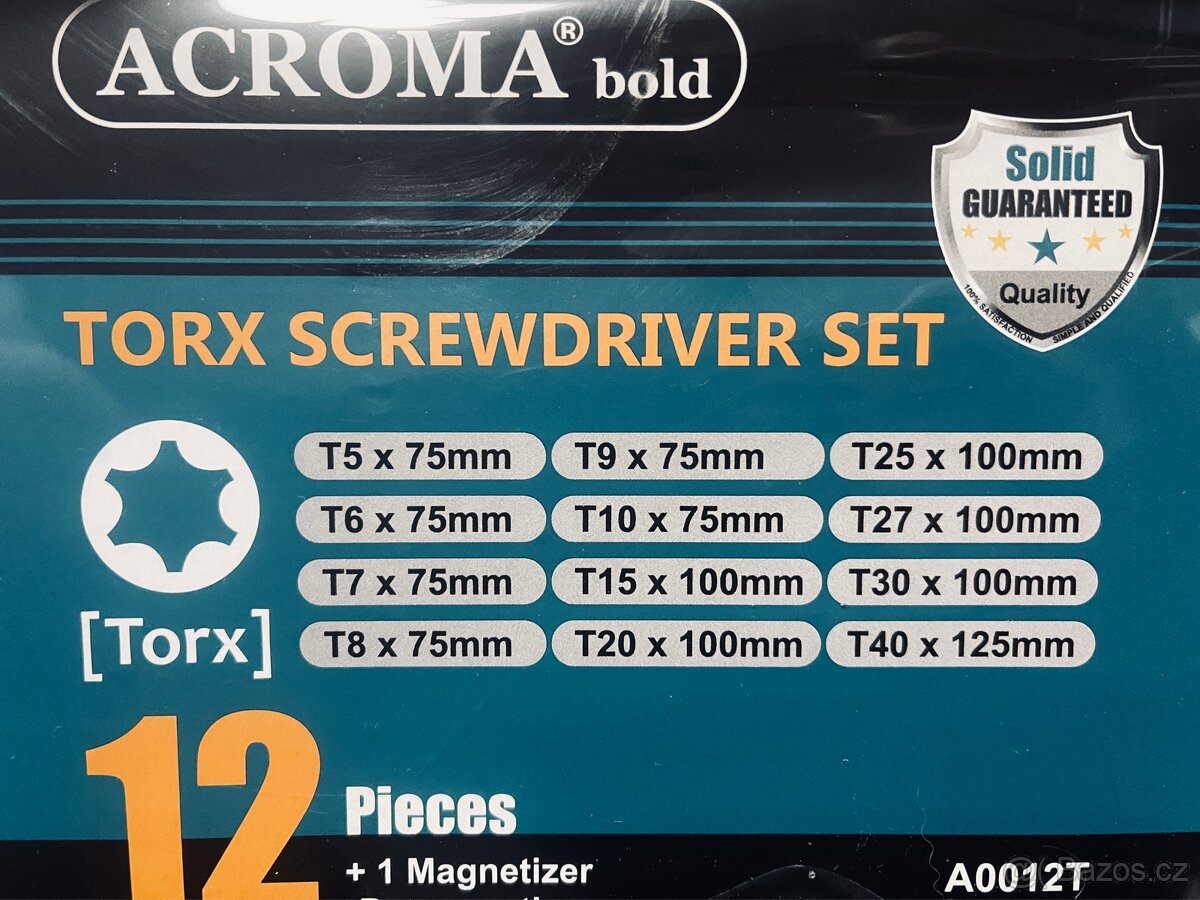 12 dílná sada Torx šroubováku s magnetem - 4