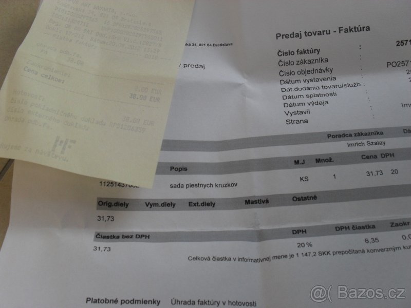 Prodám sadu pístnich kroužkůna bmw e36 pro motor M43 - 4