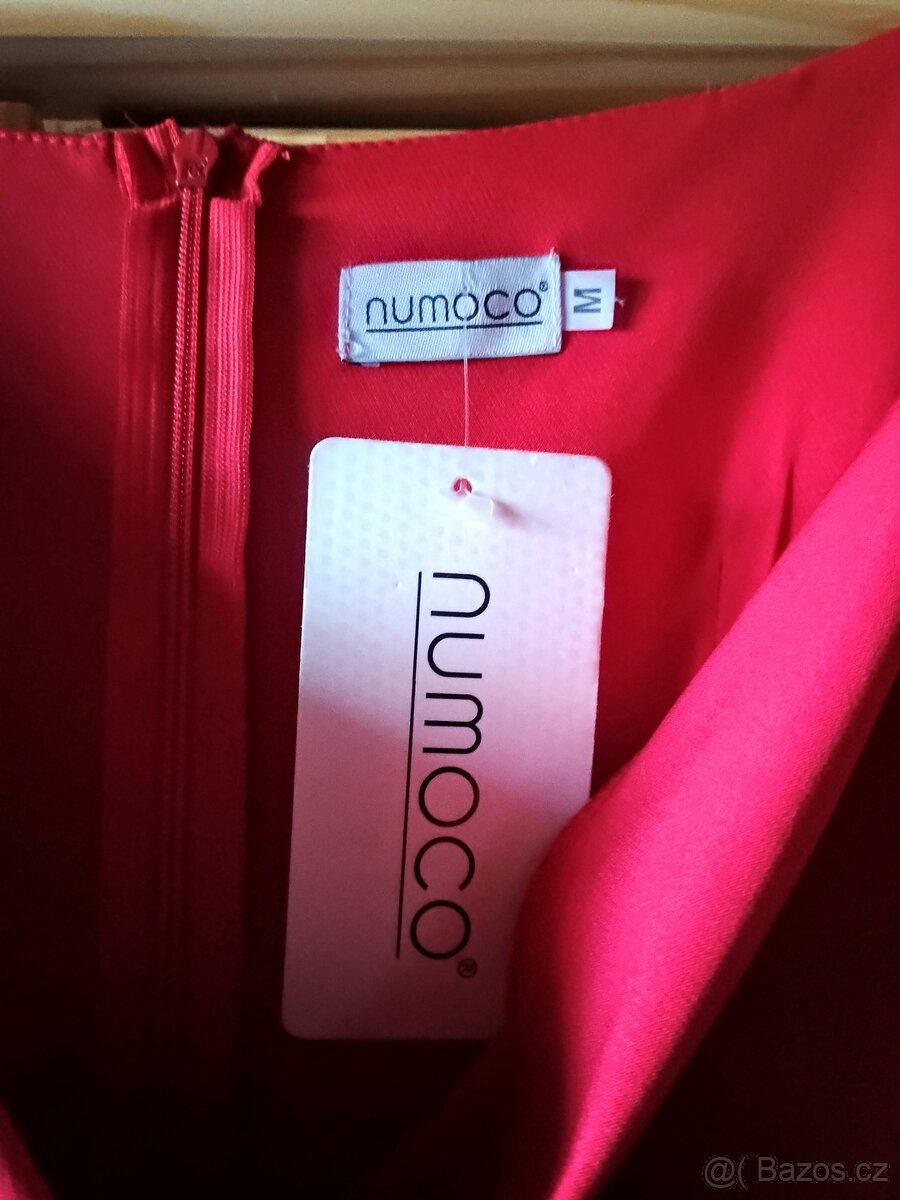 Červené dlouhé šaty Numoco velikost 38 - 4