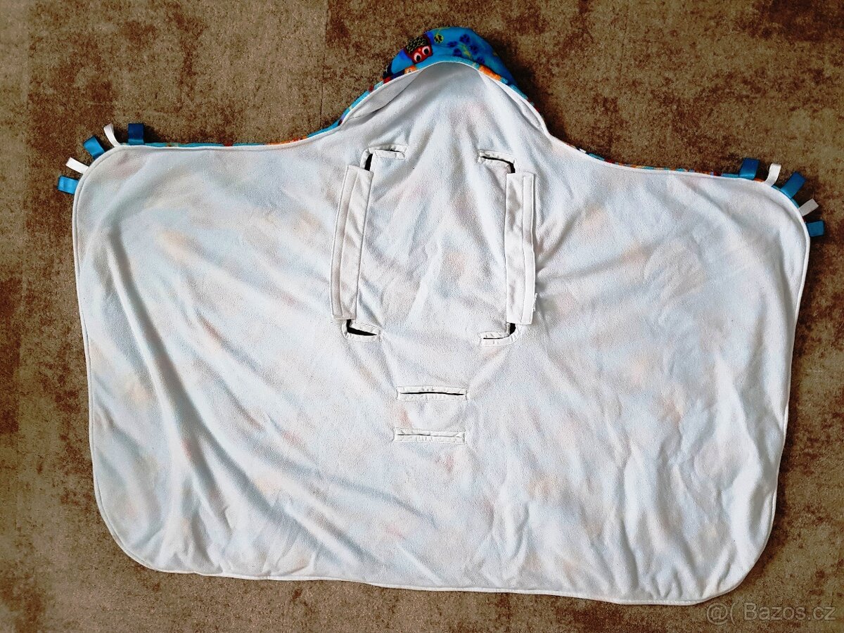 Zavinovací deka do autosedačky a kočárku - jako nová - 4