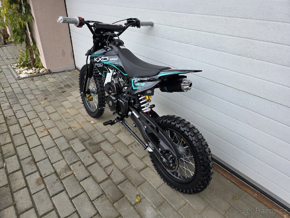 dirtbike pitbike 125ccm KXD 607 HAWK 17/14 - zelená - 4