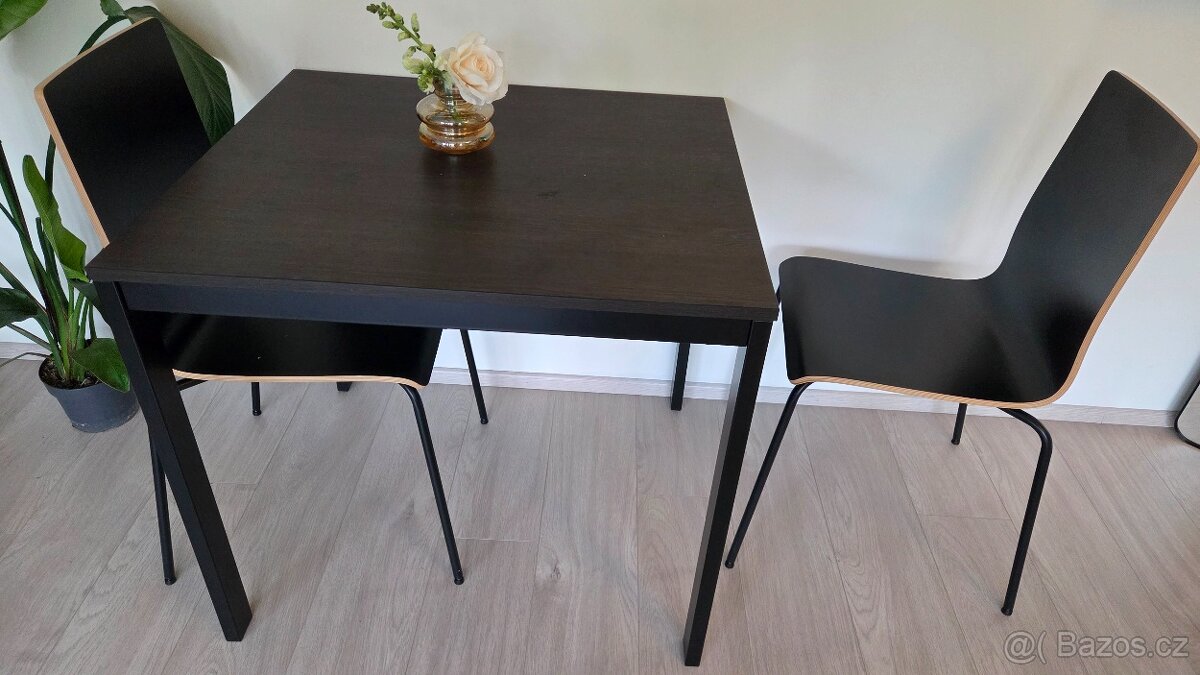 Ikea rozkládací stůl černý 70 80/120 - 4
