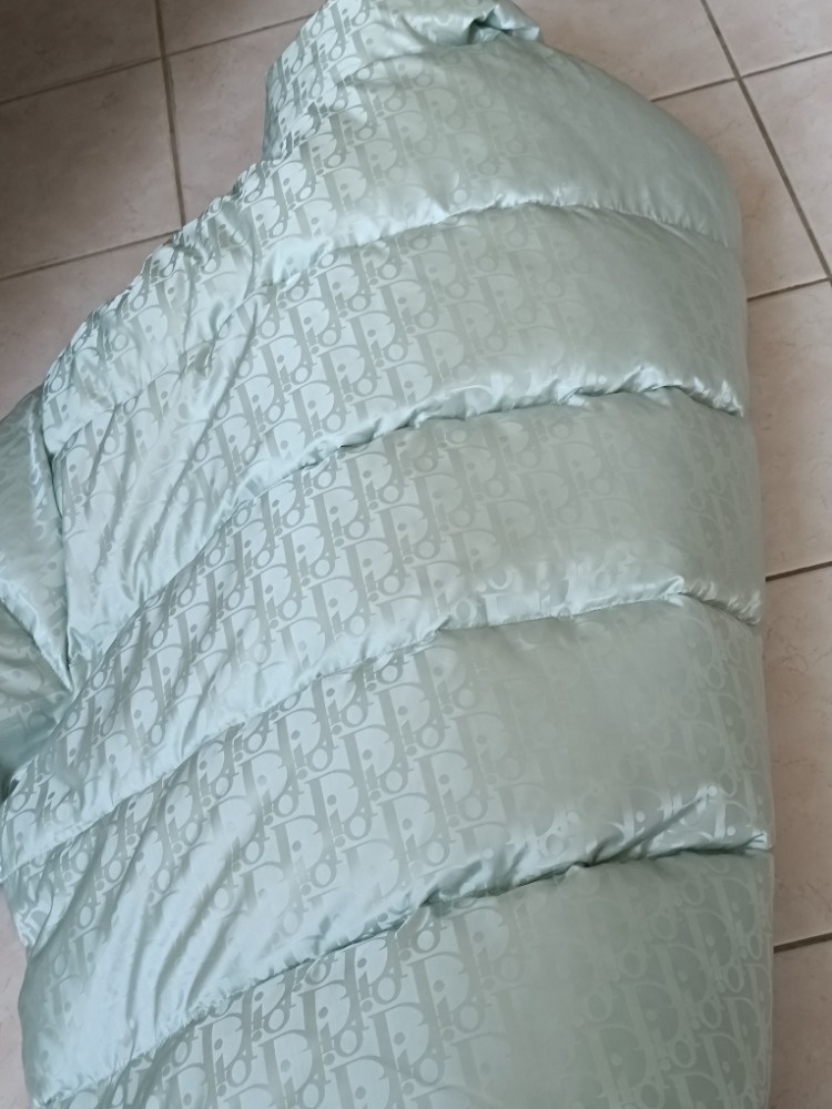 Dior bunda - Sea Green Oblique Puffer Jacket - 4