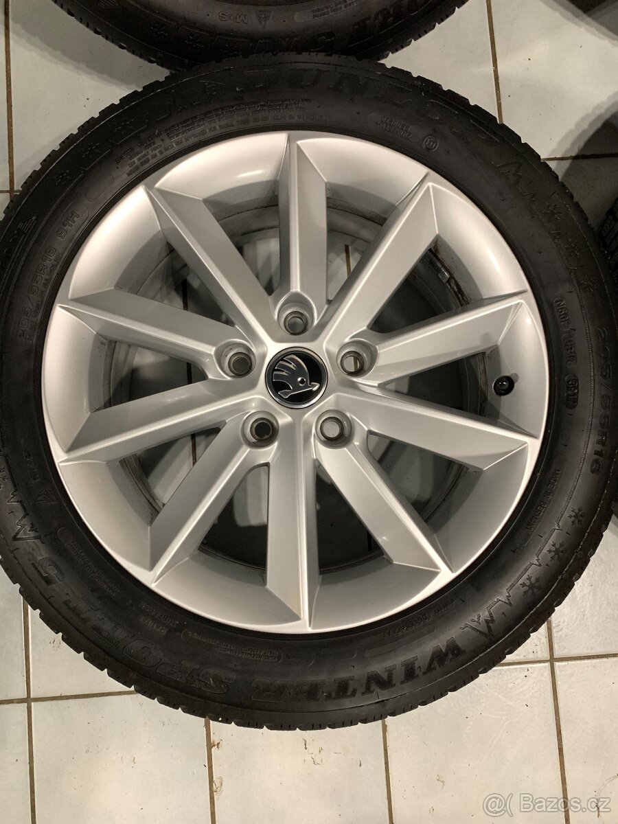 Alu kola Škoda R16 5X112 ZIMNÍ PNEU 205/55 R16 7mm - 4