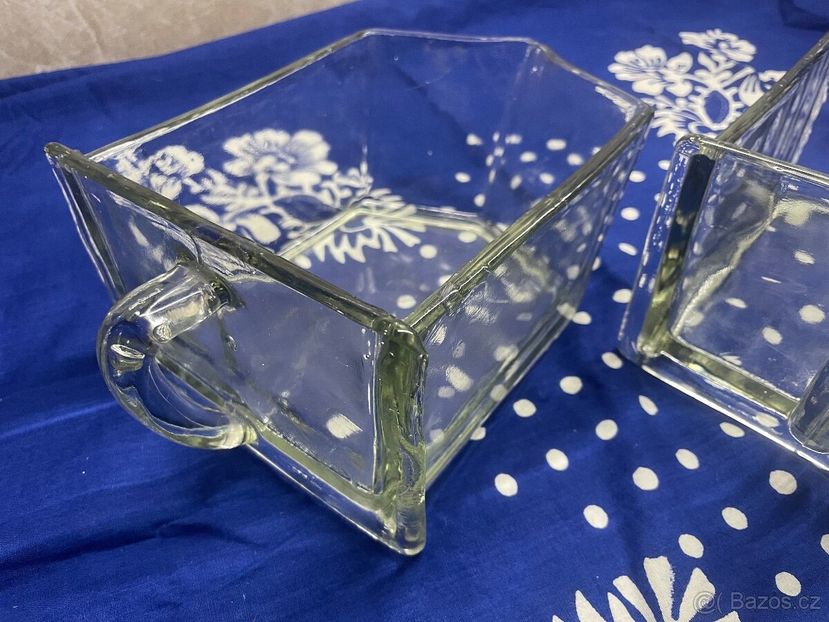 Retro sklenene dozy 2ks - 4