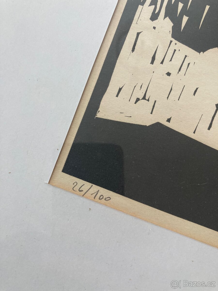 Rostislav Štěpáník - krajina s koněm / sign. tisk / 1976 - 4