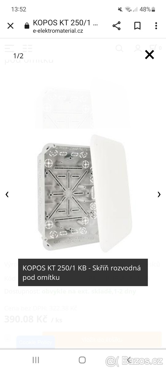 Krabice Elektro kopos k250 - 4