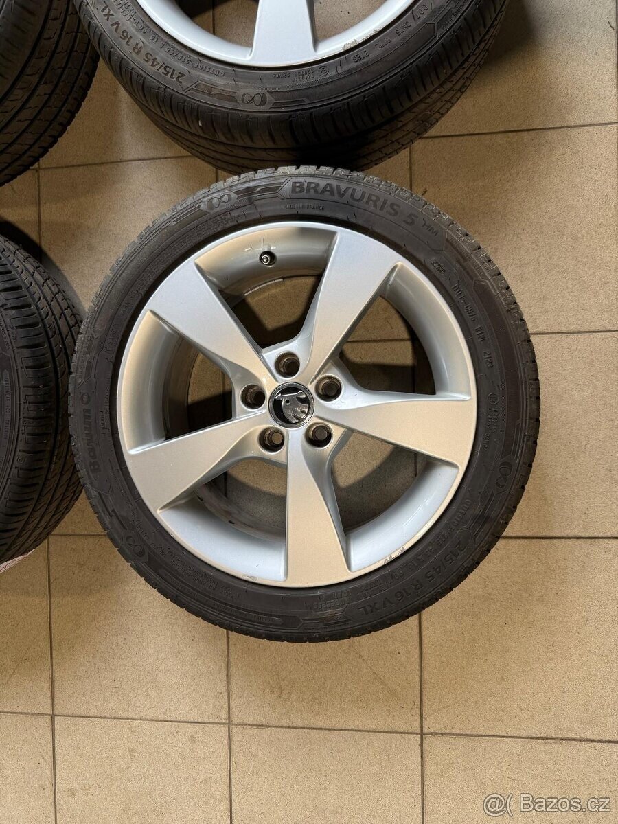 Alu kola DIONE R16 5x100 ET46 + letní pneu 215/45 R16 - 4