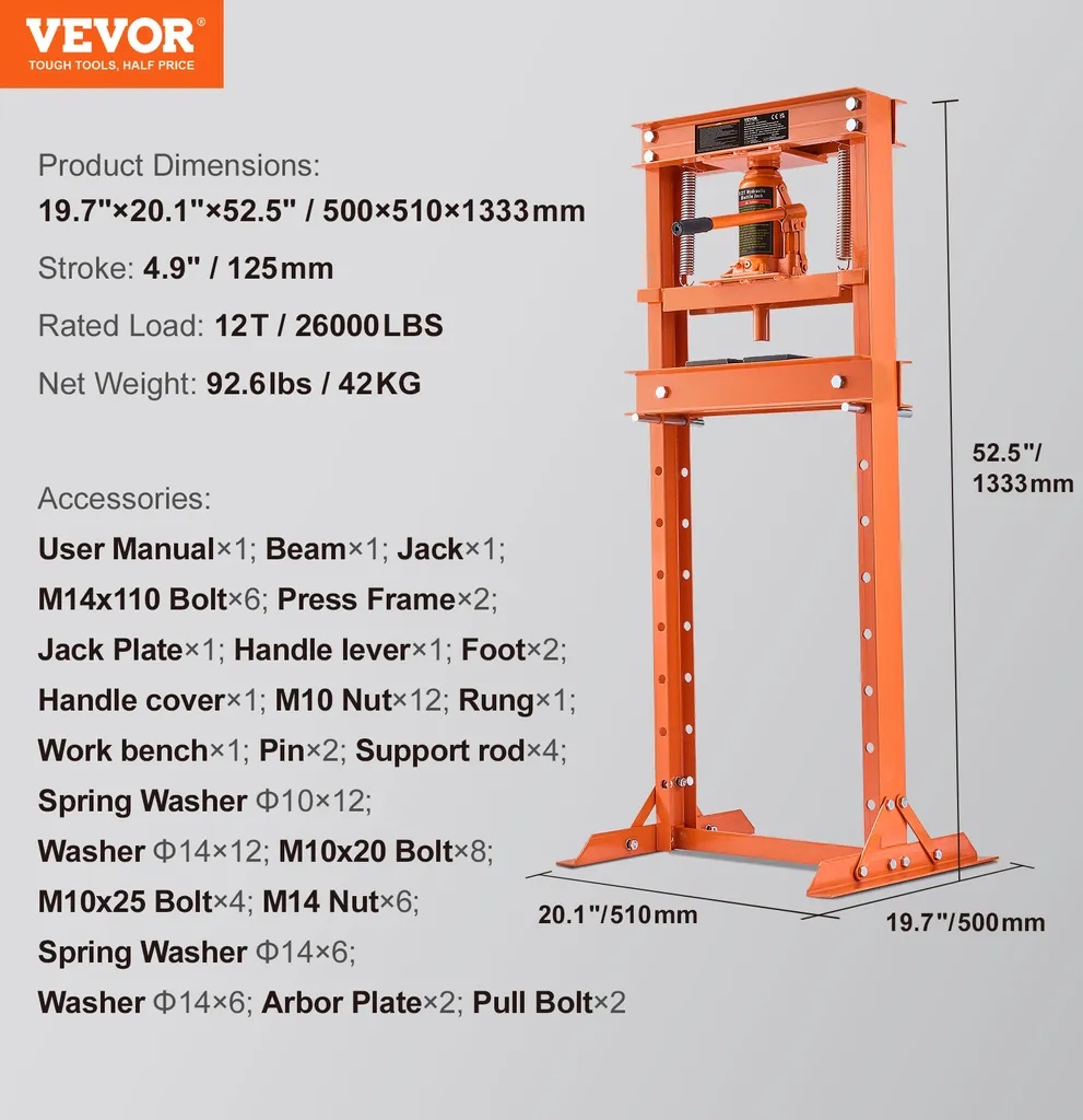 Dílenský lis hydraulický - 4
