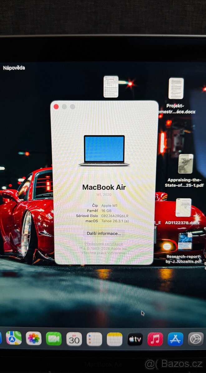 Macbook Air M1, 16GB RAM, 256GB - 4