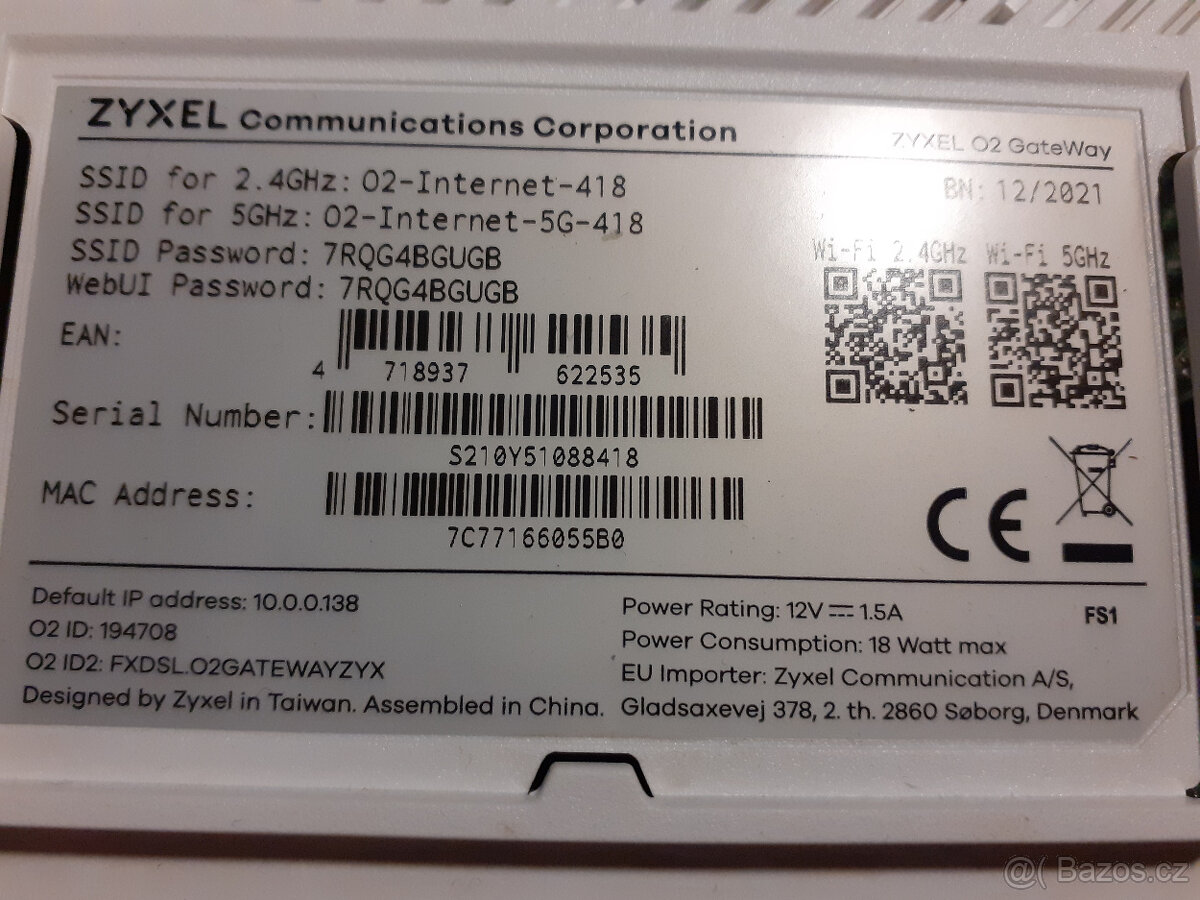 Zyxel O2 Gateway router - 4