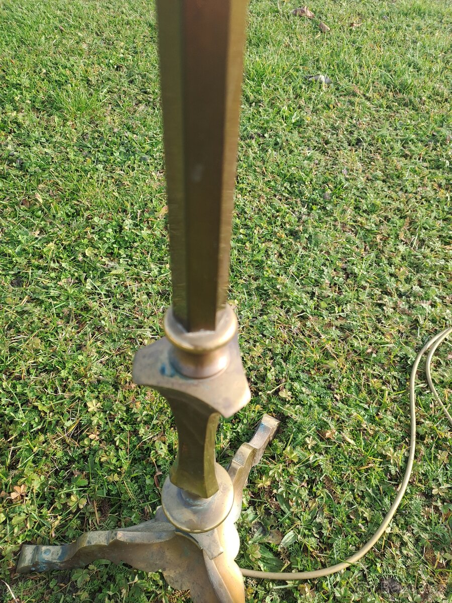 mosazná stojanová lampa - funkční - 4