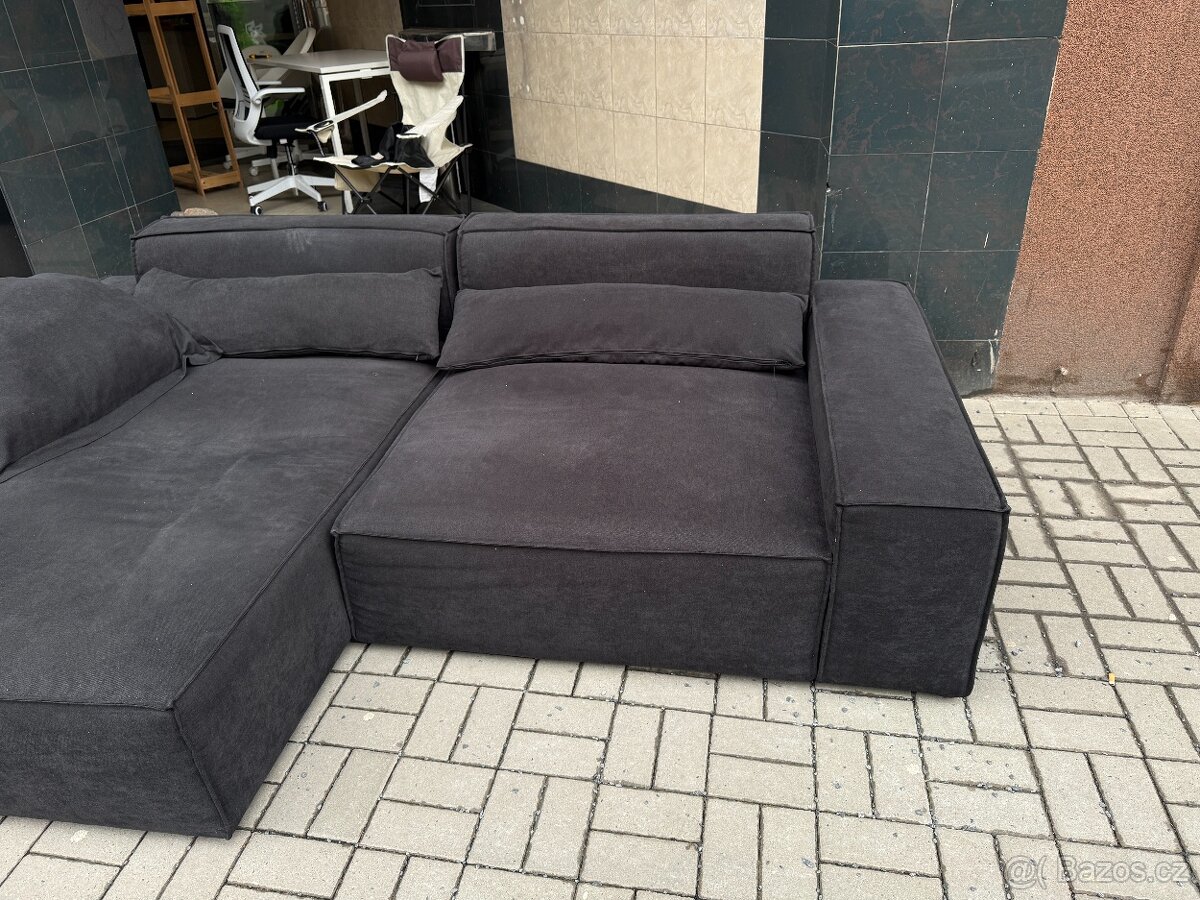 Rohová sedačka variabilní šedá - 4